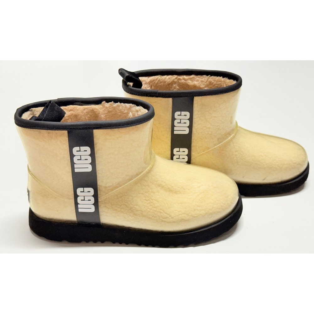 UGG Classic Clear Mini Boots Natural Black Waterproof 1112386K Womens 6